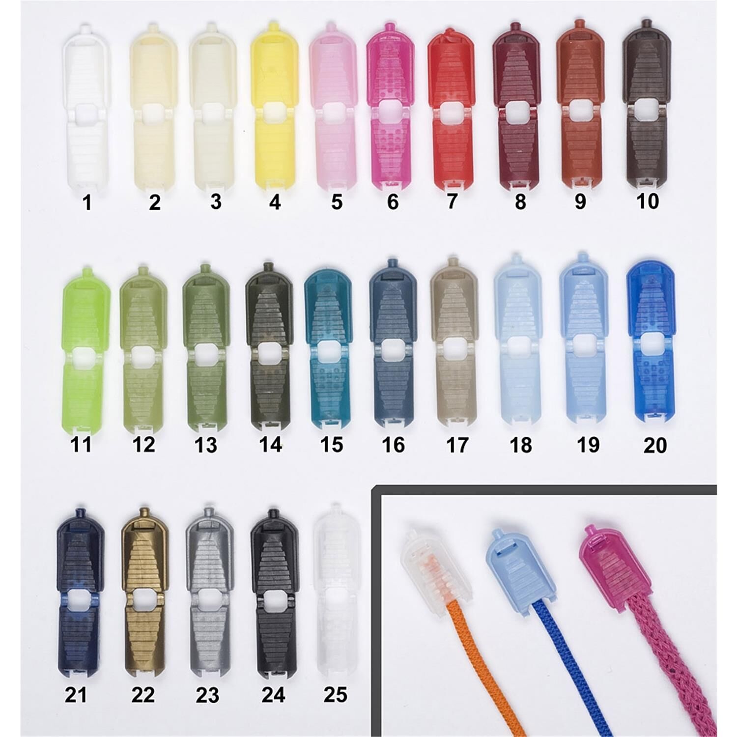 Kordelende 1 Stk., 6mm, Auswahl aus  25 Farben / #21 15 - türkisgrün kordelende-1-stk-6mm-auswahl-aus-25-farben-21-15--türkisgrün