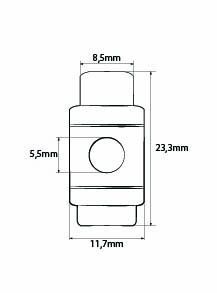 Kordelstopper (1-Loch), bis 5,5mm Kordeldurchmesser #03 18 - dunkelbraun