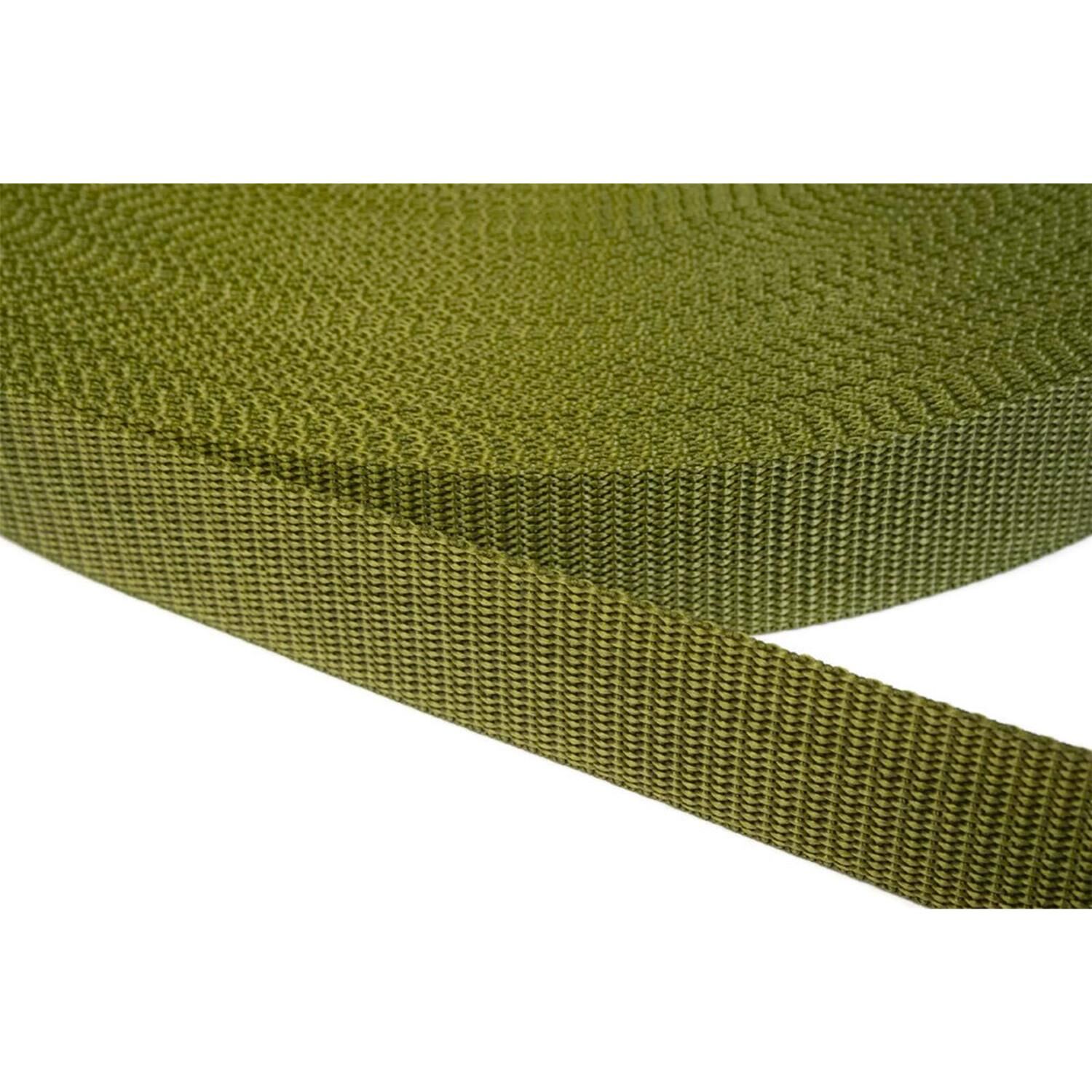 gurtband-25mm-breit-aus-polypropylen-in-41-farben-43--olivgrün-12-meter