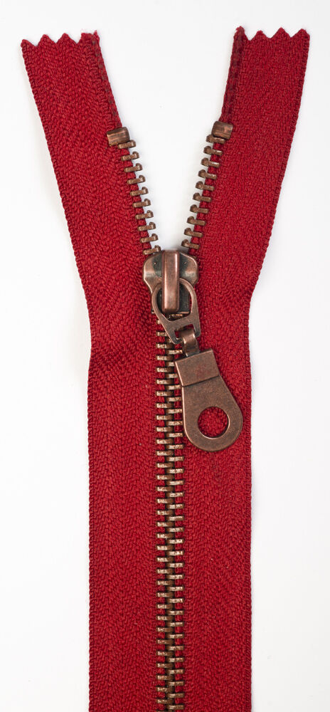 1-reißverschluss-metall-altmessingschiene-nicht-teilbar-25cm-rot-33
