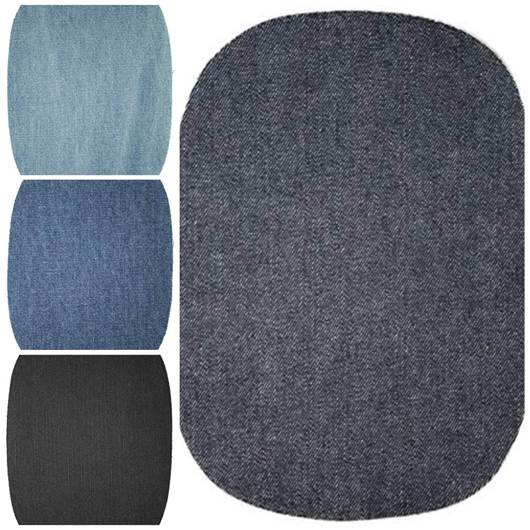 10 Jeans Flicken zum Aufbügeln, Bügelflicken 7,6 x 4,9 cm