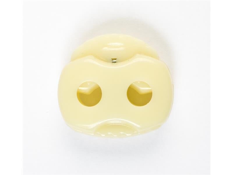 Kordelstopper (2-Loch), bis 3,5mm Kordeldurchmesser #01 02 - creme