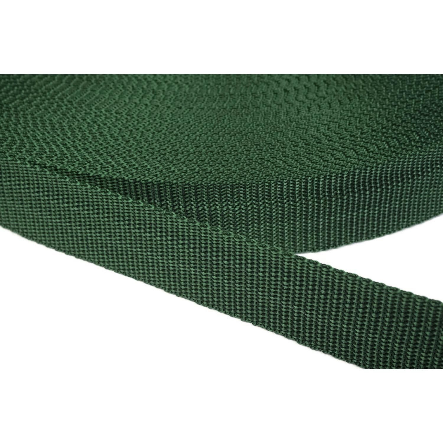 gurtband-25mm-breit-aus-polypropylen-in-41-farben-35--dunkelgrün-6-meter